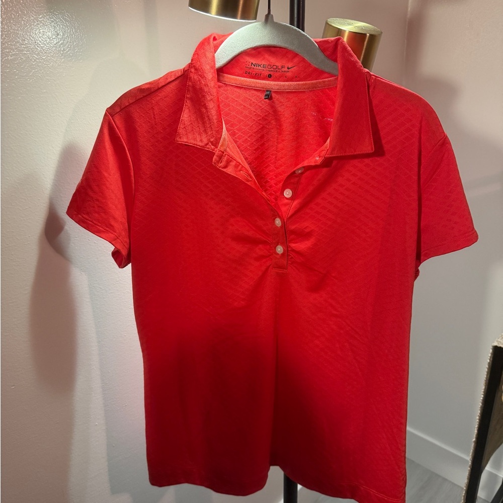 Nike Women's coral Red Terranea Resort polo